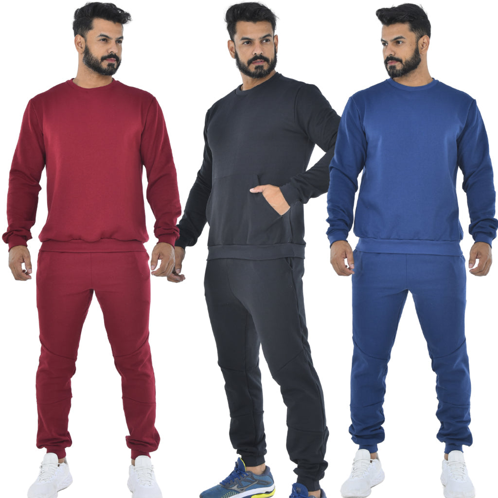 Kit Conjunto Moletom Masculino Flanelado – Blusão (c/ ou s/ bolso) & Calça com Cós Elástico
